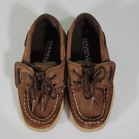 Boys Sperry Lanyard Boat Shoes, Brown, Size 8.5, Pre-owned - Picture 1 of 10